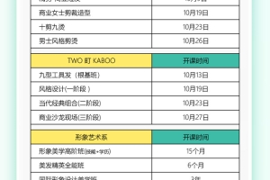 2026年广州尚艺美发培训学校收费，广州尚艺美发职业培训学院10月课程开班表